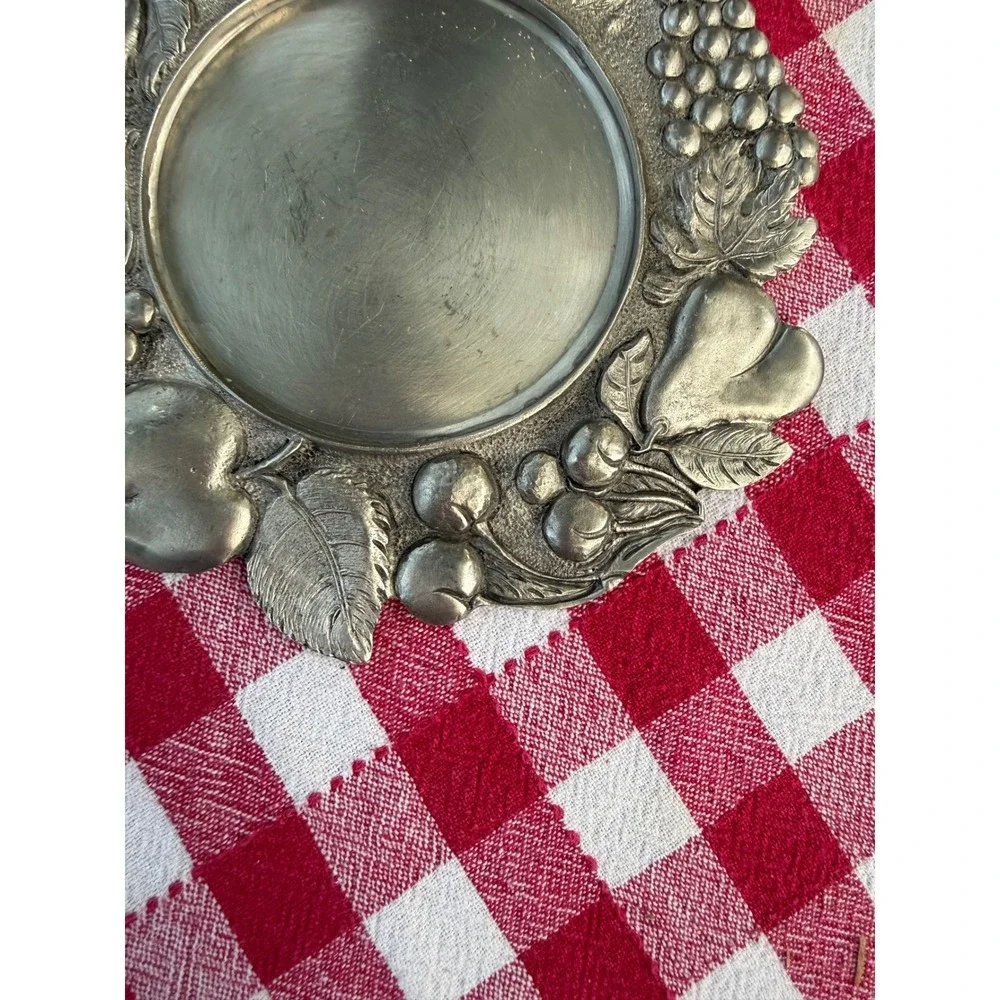 WILLIAMS SONOMA Pewter Wine Coaster Plate Candle Holder ETAIN ZINN Made Italy